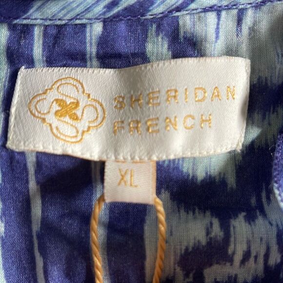 Sheridan French Britt Dress, Blue Moroccan Ikat Maxi Orig $395.00 - Picture 5 of 11